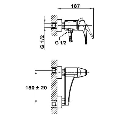 smesitel dlja dusha Teka MB2 4023102 shema